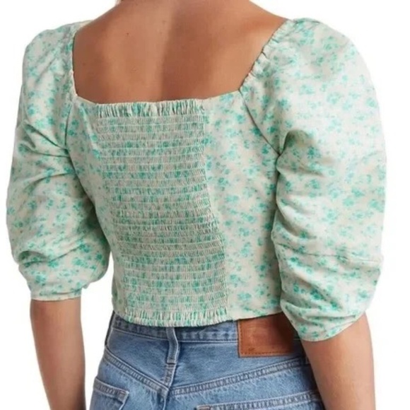 NWT Levi’s The Statement Blouse Mint Cream Top In Sz (XS) & Sz(M) - Picture 2 of 16